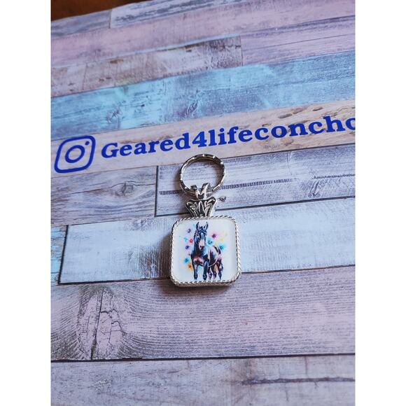 Floral mule conchos, custom conchos mule design tack, unique concho, diy belt - Picture 4 of 6